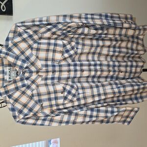 Ariat Women's Plaid Shirt - Blue & Tan Western Size 2X
